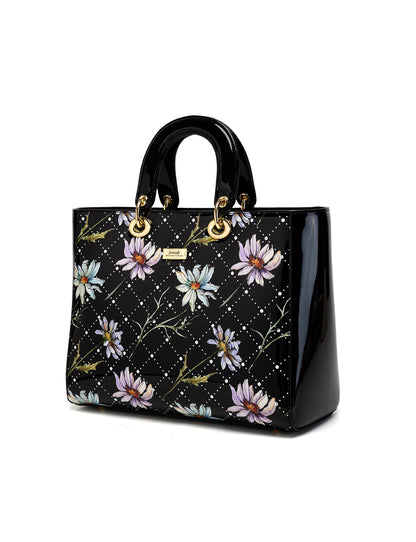 DAISY PATENT LEATHER BAG - DAISY PRINT