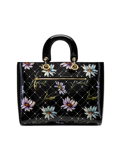 DAISY PATENT LEATHER BAG - DAISY PRINT