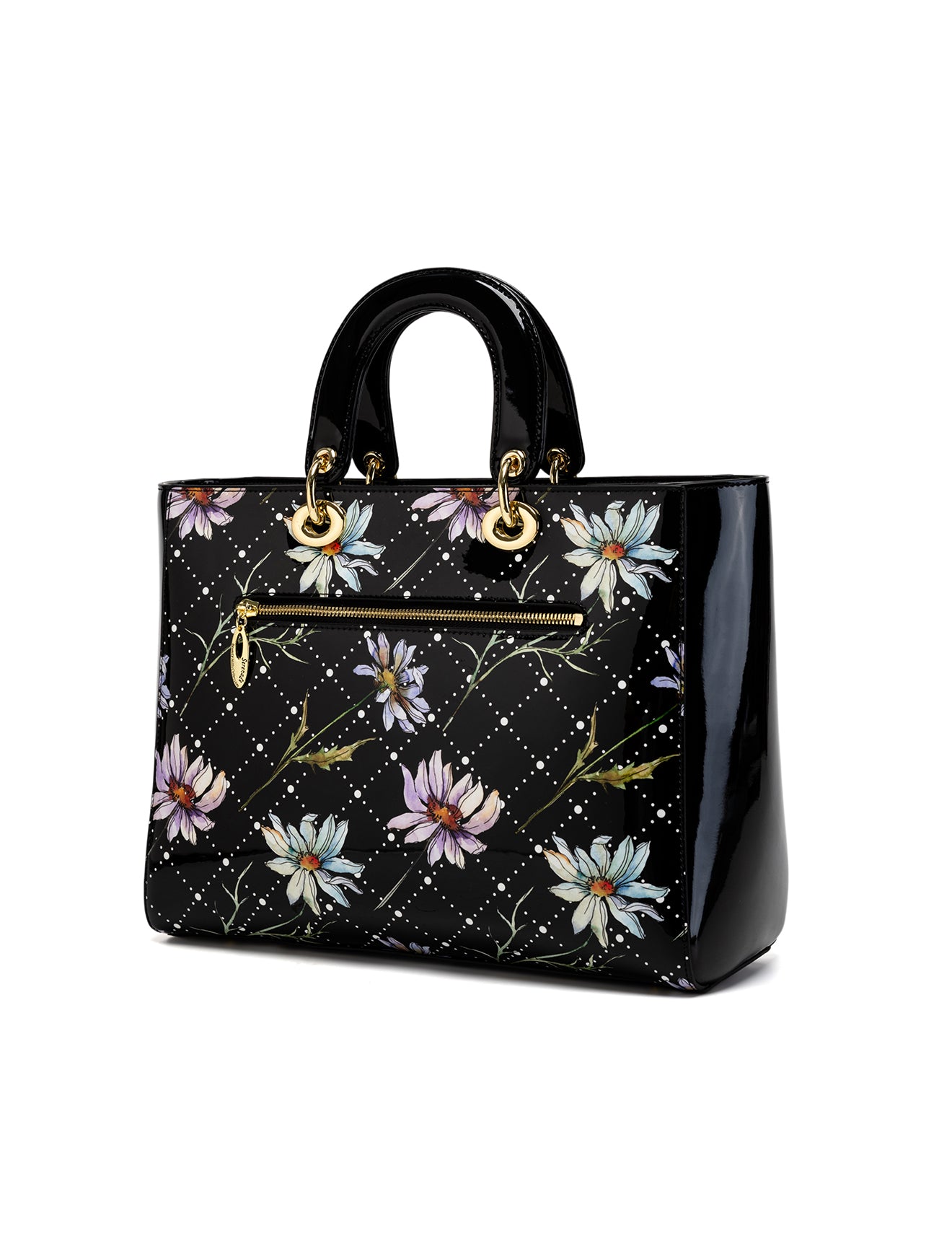 DAISY PATENT LEATHER BAG - DAISY PRINT