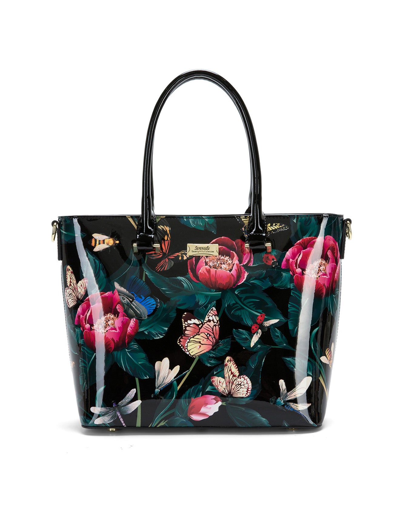 ABBEY PATENT LEATHER GRIP HANDLE BAG- SF6-8787-SALE
