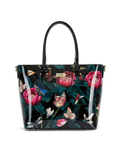 ABBEY PATENT LEATHER GRIP HANDLE BAG- SF6-8787-SALE
