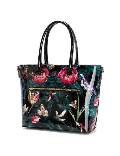 ABBEY PATENT LEATHER GRIP HANDLE BAG- SF6-8787-SALE
