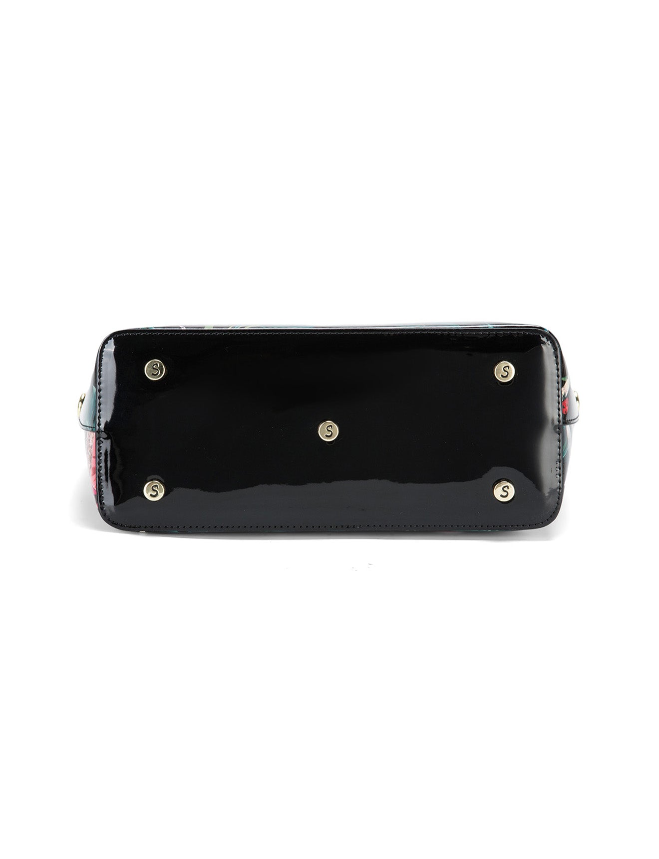 ABBEY PATENT LEATHER GRIP HANDLE BAG- SF6-8787-SALE