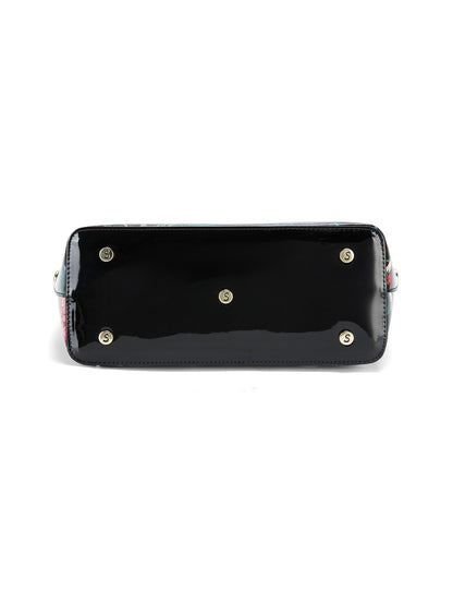 ABBEY PATENT LEATHER GRIP HANDLE BAG- SF6-8787-SALE