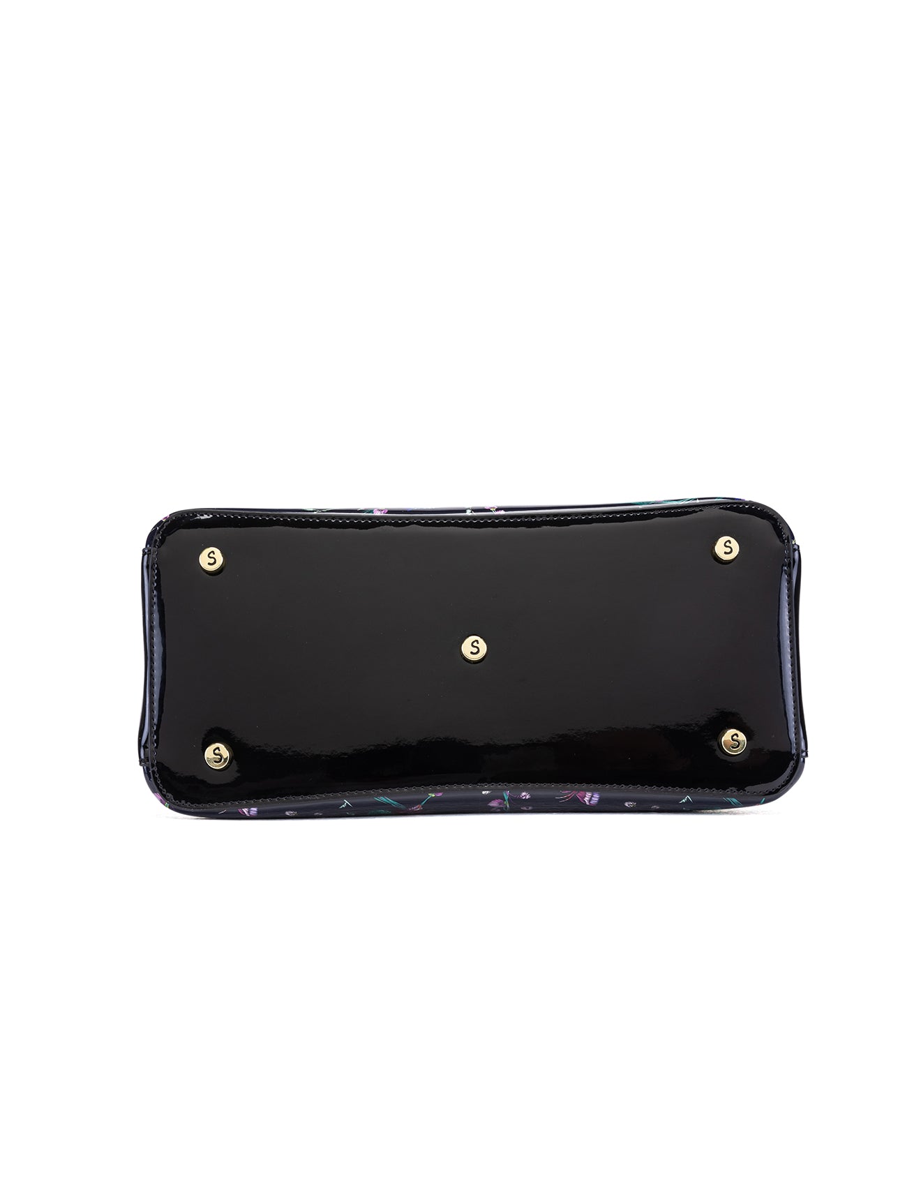 HUMMINGBIRD SINGS PATENT LEATHER BAG  - BIRD PRINT