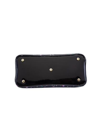 HUMMINGBIRD SINGS PATENT LEATHER BAG  - BIRD PRINT