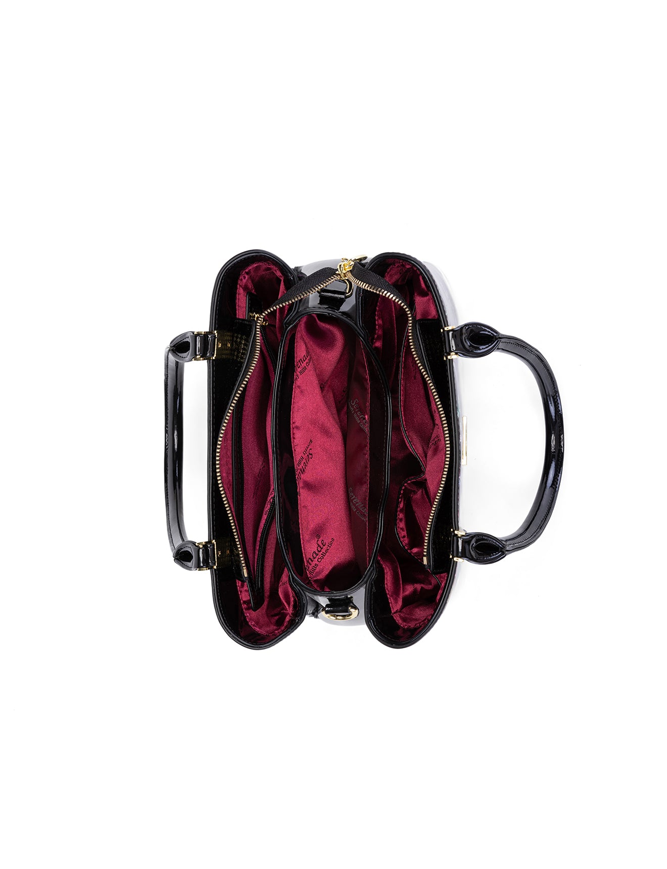 HUMMINGBIRD SINGS PATENT LEATHER BAG  - BIRD PRINT
