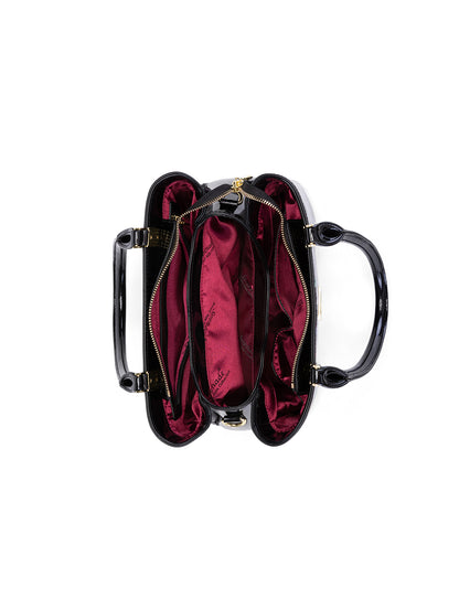 HUMMINGBIRD SINGS PATENT LEATHER BAG  - BIRD PRINT