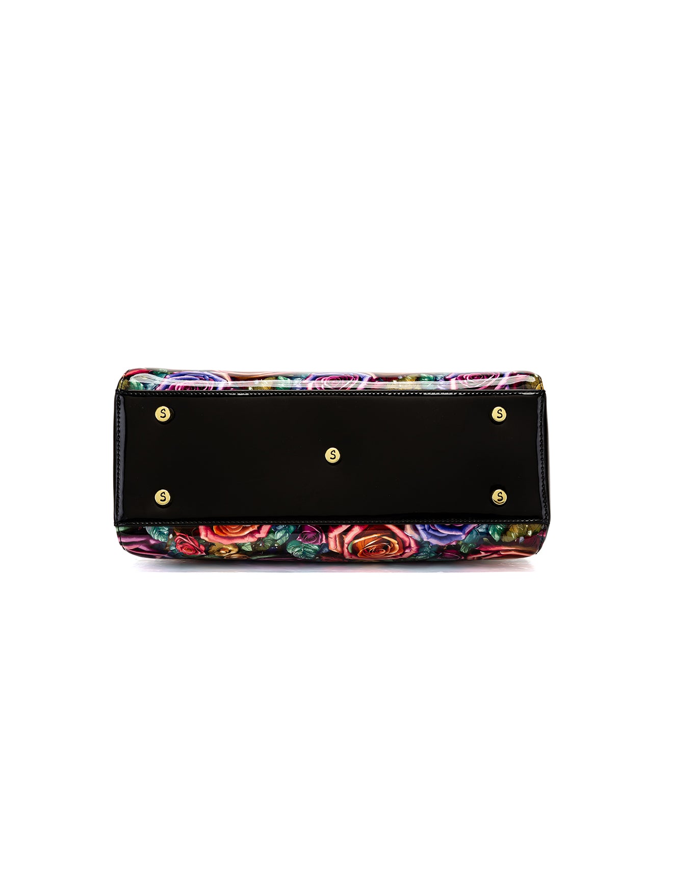 ROSETTA PATENT LEATHER BAG  - ROSE PRINT