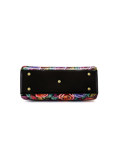 ROSETTA PATENT LEATHER BAG  - ROSE PRINT