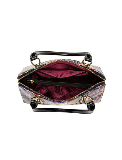 ROSETTA PATENT LEATHER BAG  - ROSE PRINT