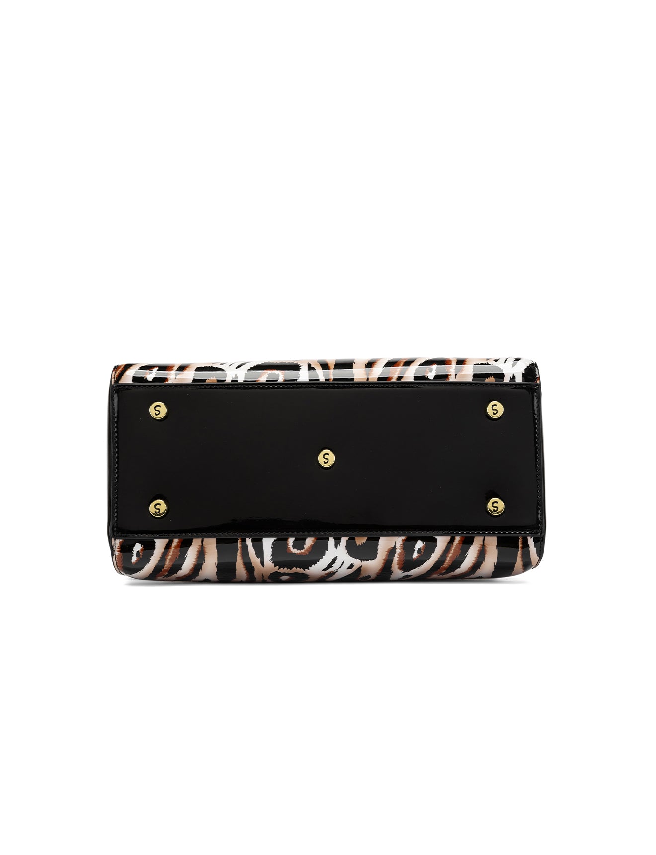 COUGAR PATENT LEATHER HANDBAG - COUGAR PRINT