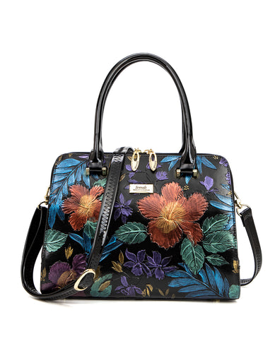VERMEER HAND PAINTED LEATHER BAG- SL10-0343-MULTI – Serenade-Leather
