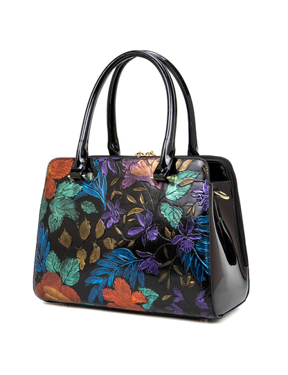 VERMEER HAND PAINTED LEATHER BAG- SL10-0343-MULTI