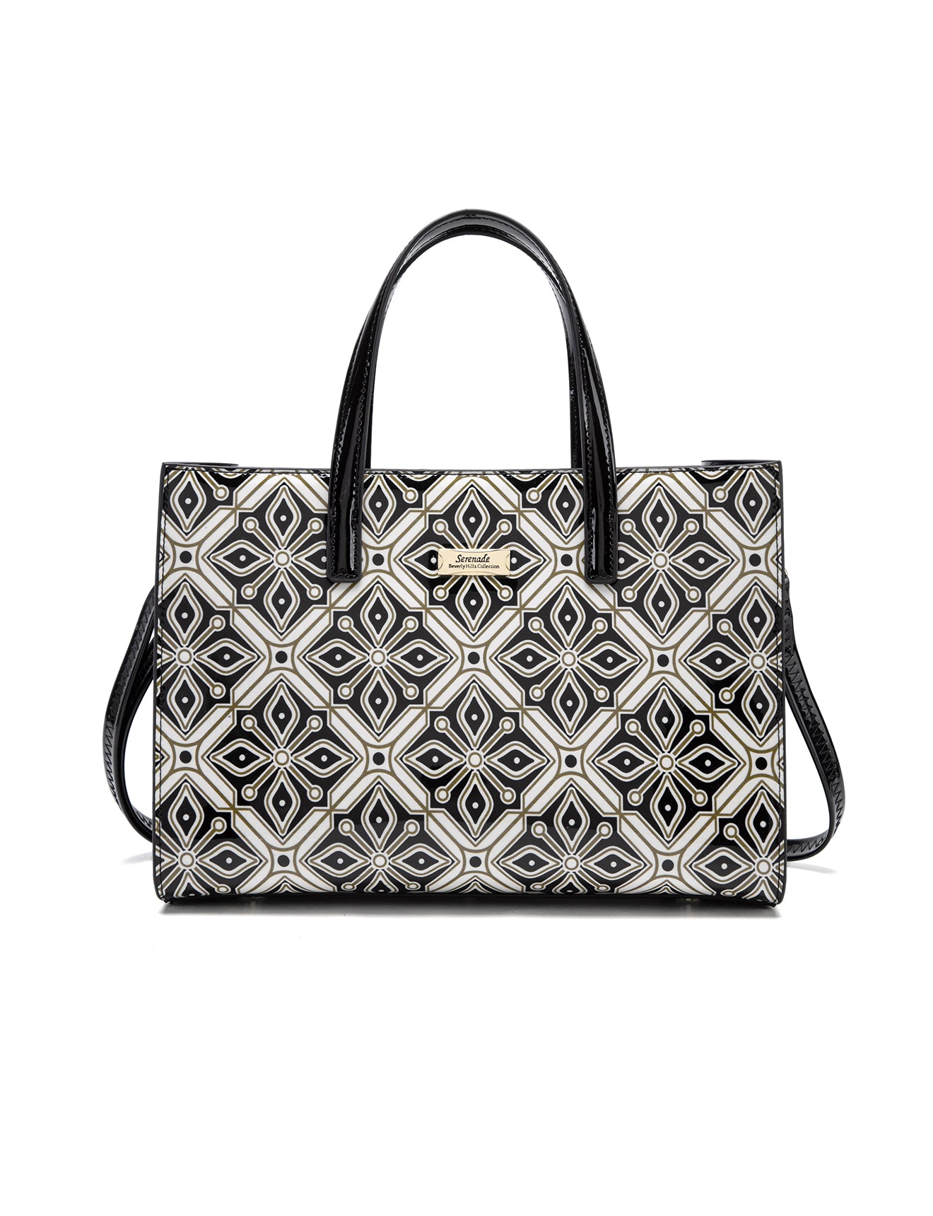 VALENTINA PATENT LEATHER GRIP HANDLE BAG-SN51-0821