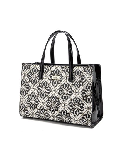VALENTINA PATENT LEATHER GRIP HANDLE BAG-SN51-0821