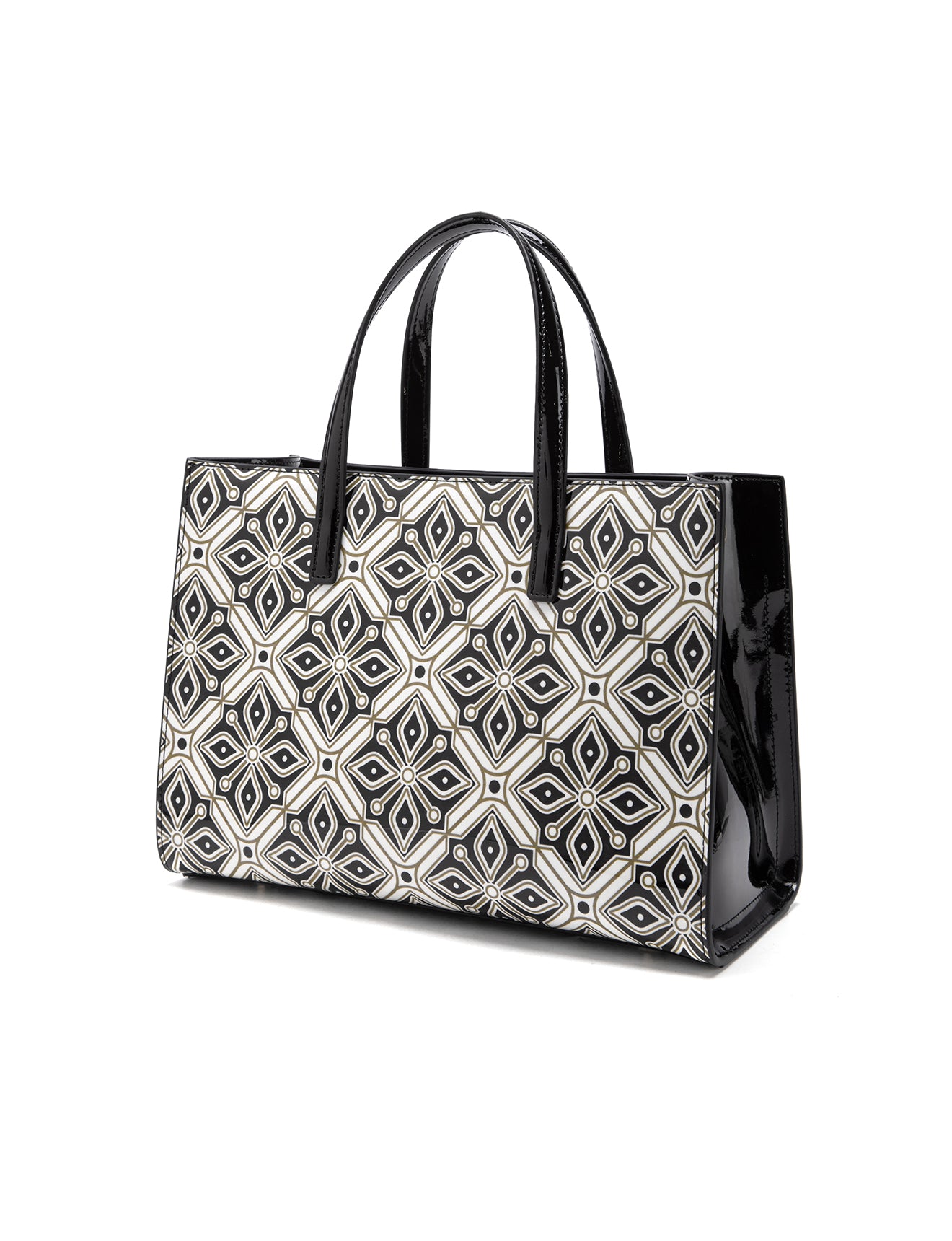 VALENTINA PATENT LEATHER GRIP HANDLE BAG-SN51-0821