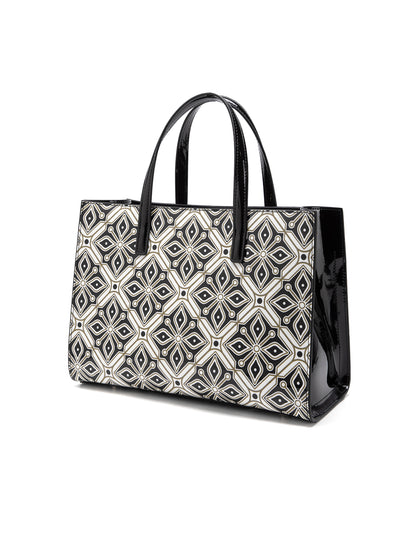 VALENTINA PATENT LEATHER GRIP HANDLE BAG-SN51-0821