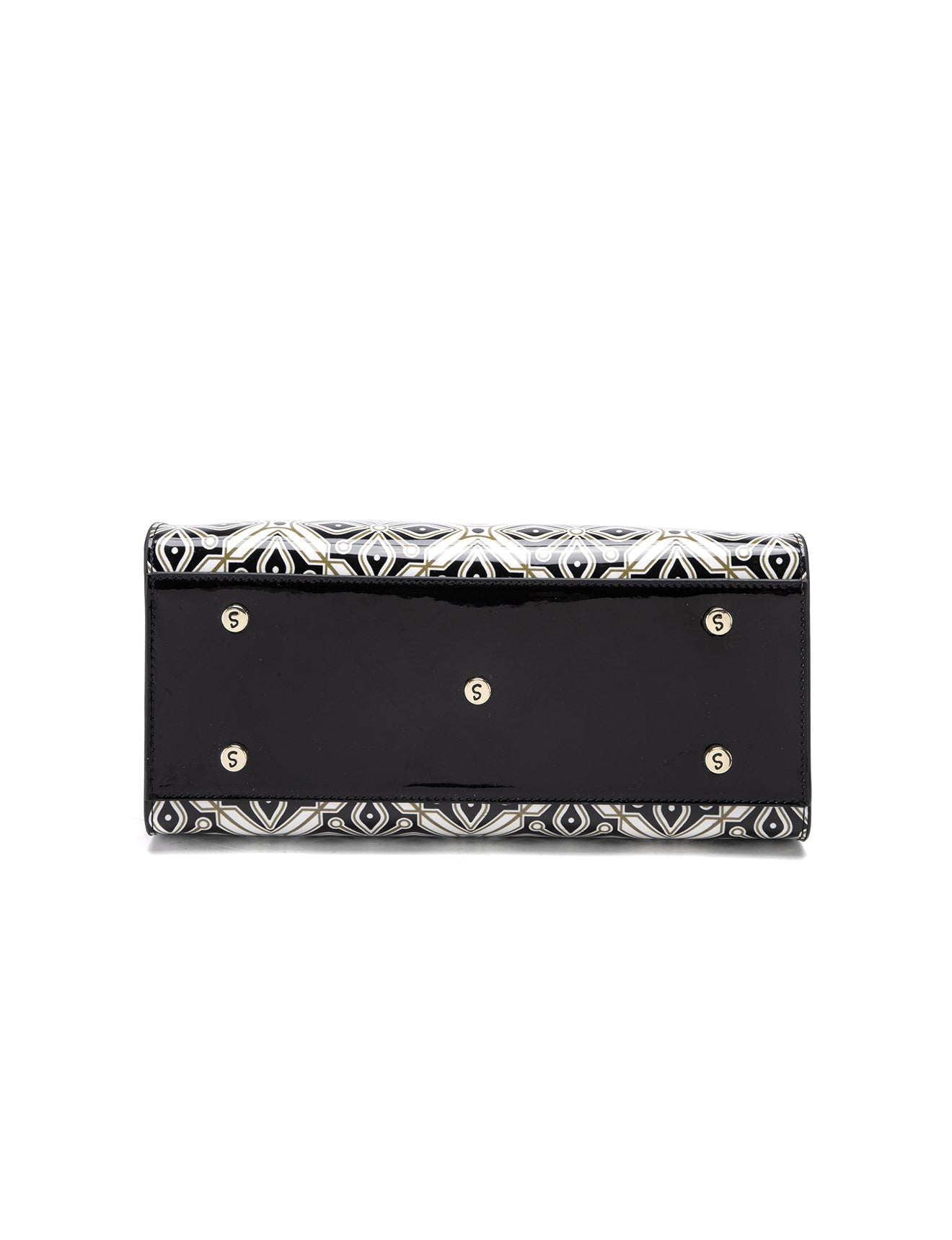 VALENTINA PATENT LEATHER GRIP HANDLE BAG-SN51-0821