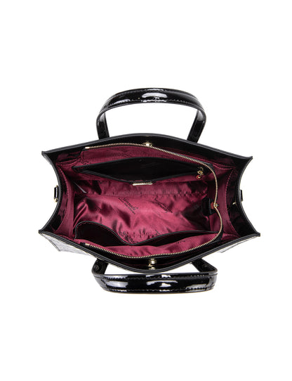 VALENTINA PATENT LEATHER GRIP HANDLE BAG-SN51-0821