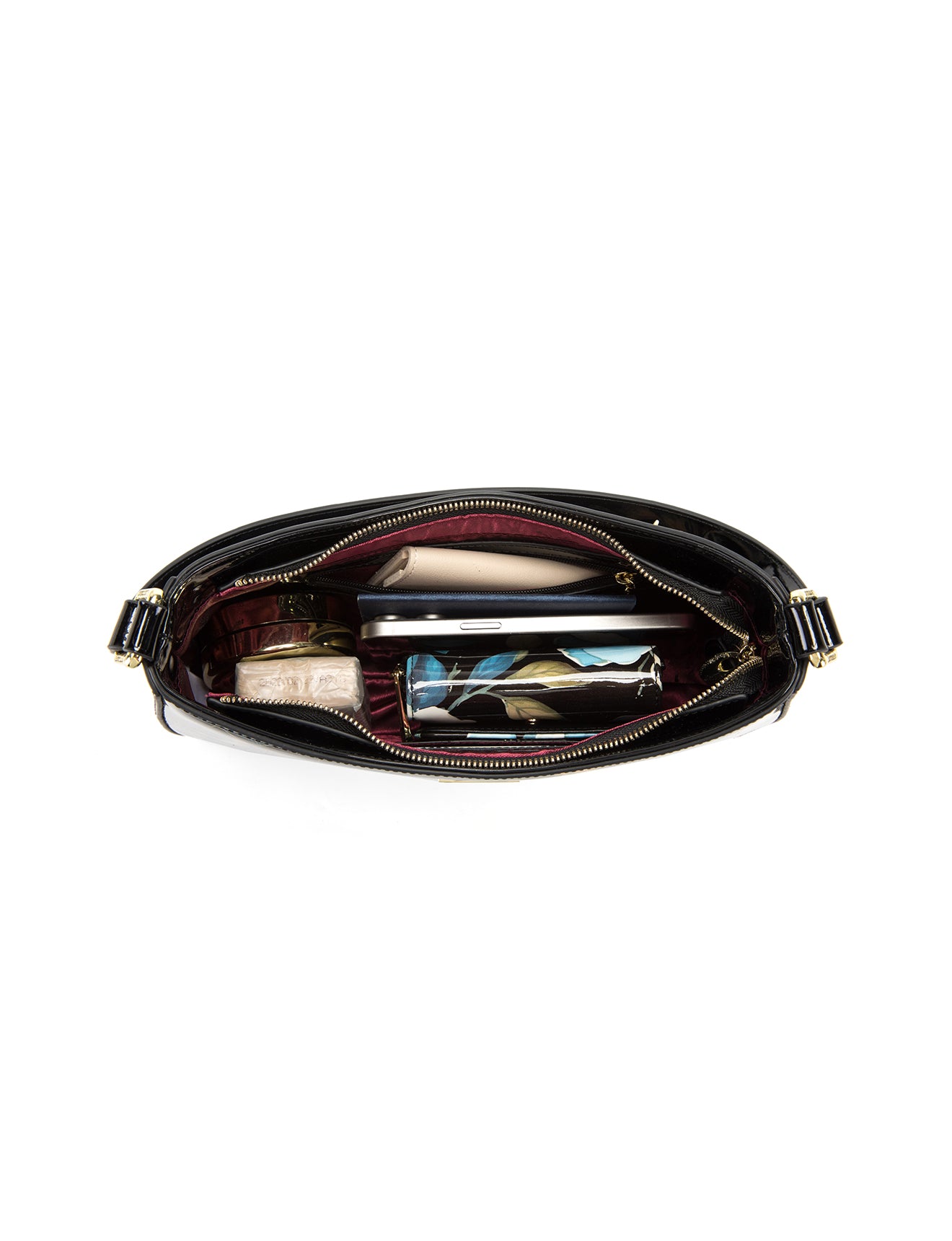 GAYLE PATENT LEATHER BAG WITH RFID- SN70-0822