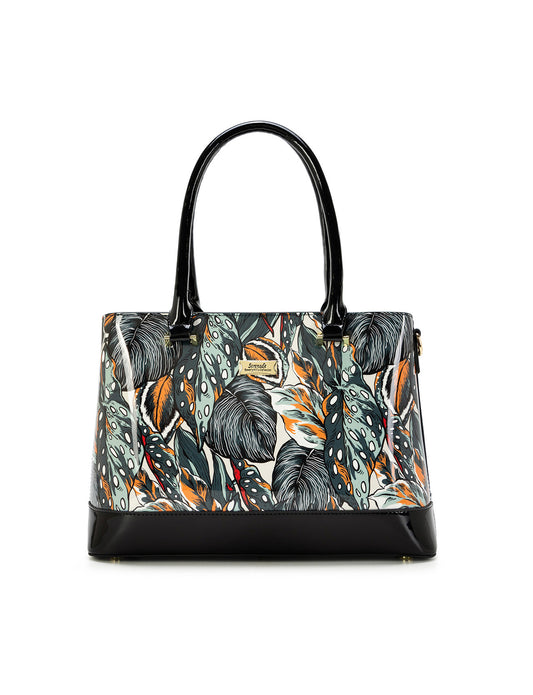 PHYLLIS PATENT LEATHER GRIP HANDLE BAG- SN82-0820