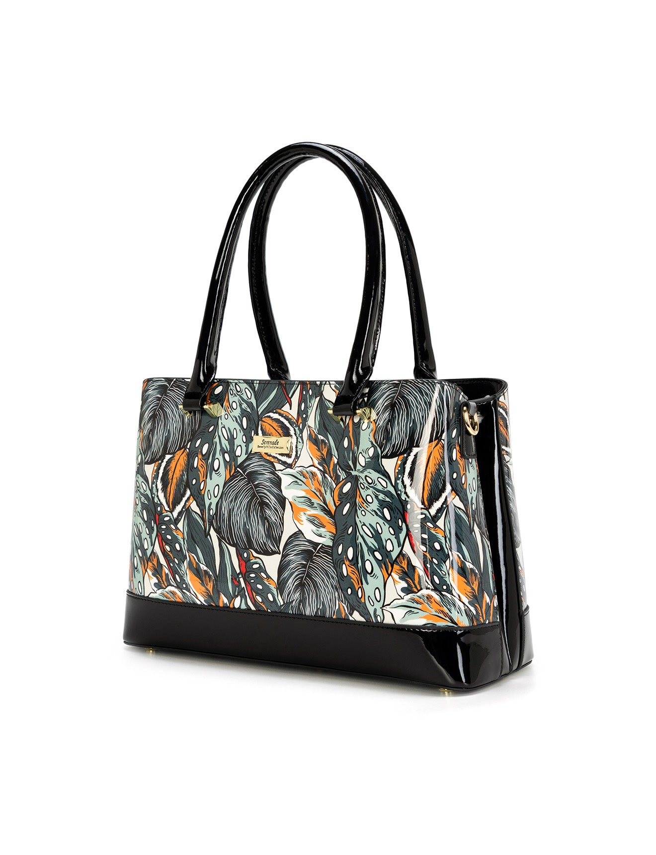 PHYLLIS PATENT LEATHER GRIP HANDLE BAG- SN82-0820