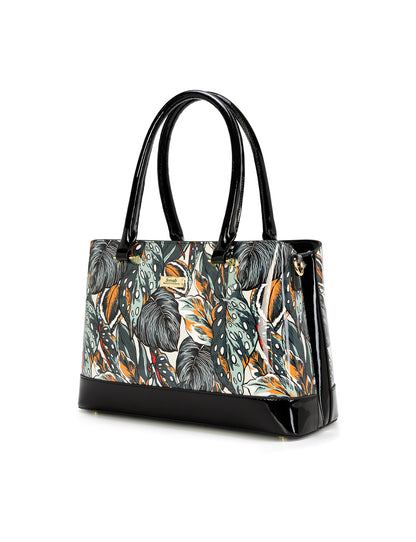 PHYLLIS PATENT LEATHER GRIP HANDLE BAG- SN82-0820
