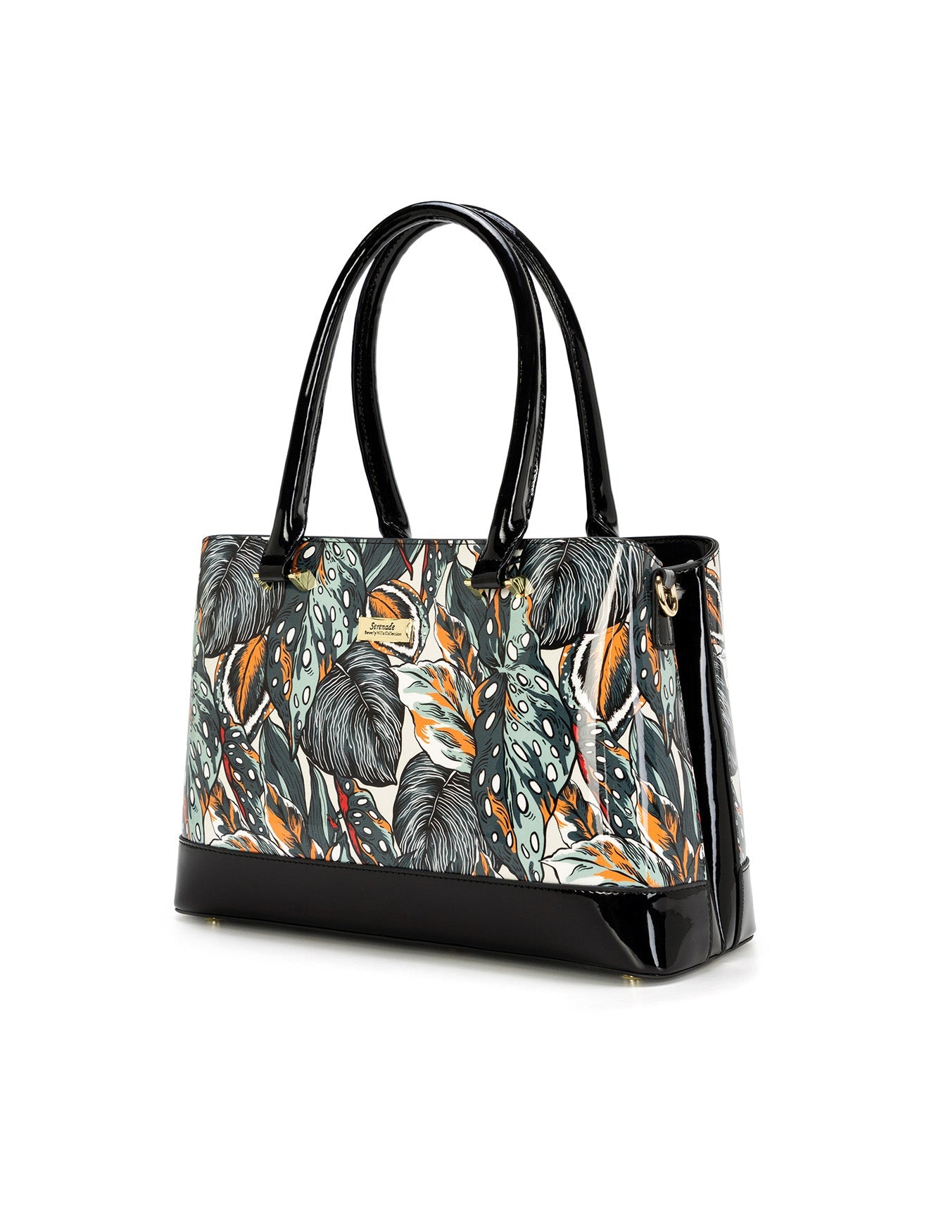 PHYLLIS PATENT LEATHER GRIP HANDLE BAG- SN82-0820-SALE
