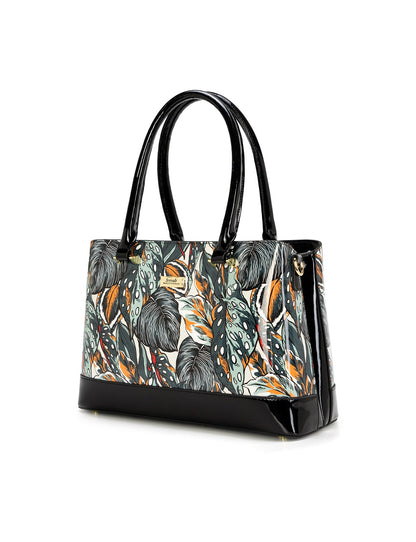 PHYLLIS PATENT LEATHER GRIP HANDLE BAG- SN82-0820-SALE