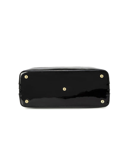 PHYLLIS PATENT LEATHER GRIP HANDLE BAG- SN82-0820-SALE