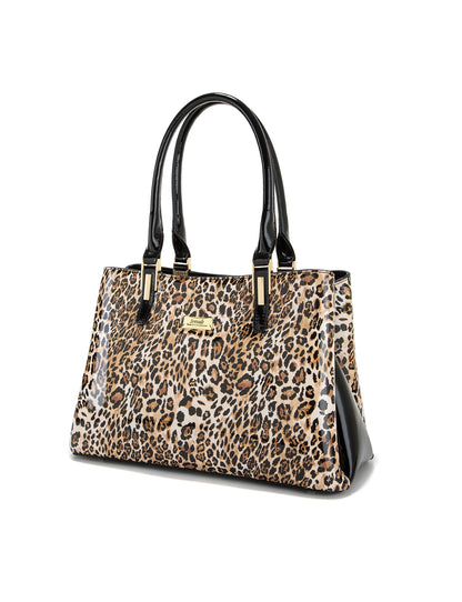 WILD CAT TRIPLE COMPARTMENT LEATHER BAG- SN88-0378