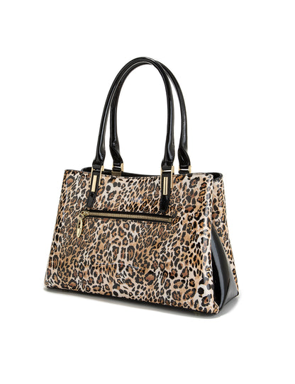 WILD CAT TRIPLE COMPARTMENT LEATHER BAG- SN88-0378