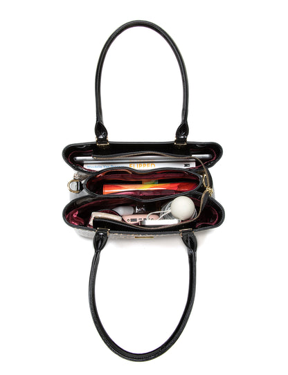 WILD CAT TRIPLE COMPARTMENT LEATHER BAG- SN88-0378
