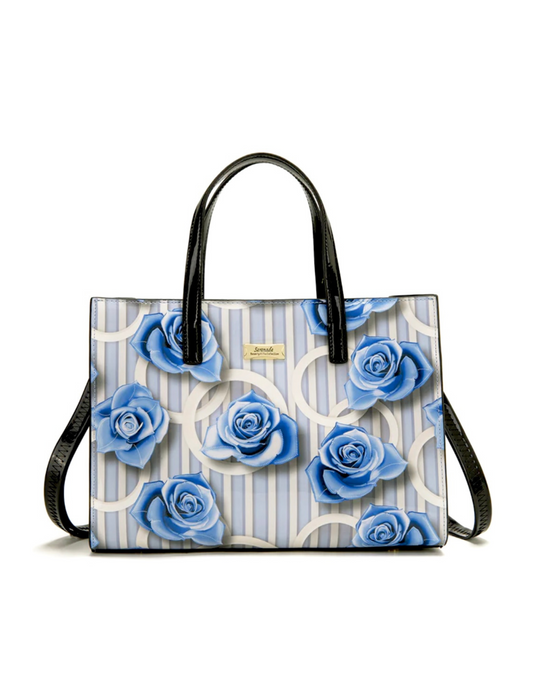 ANNABELLE PATENT LEATHER GRIP HANDLE BAG- SF22-0821