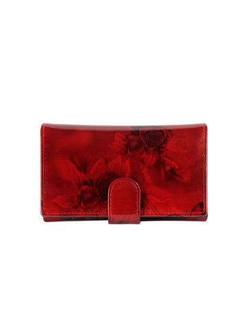 Cherry Rose Medium Leather Wallet with RFID- Gold Fittings- WH2702 (G)- SALE