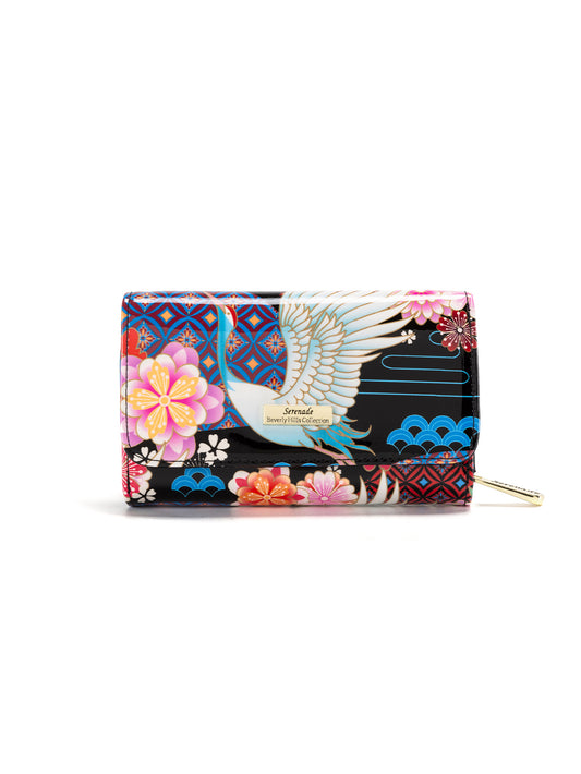 MIYUKI MEDIUM  PATENT LEATHER WALLET WITH RFID-WSF1202