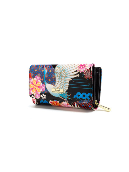MIYUKI MEDIUM  PATENT LEATHER WALLET WITH RFID-WSF1202