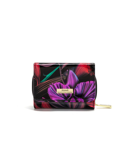 ORCHID SML PATENT LEATHER WALLET WITH RFID-WSF1503
