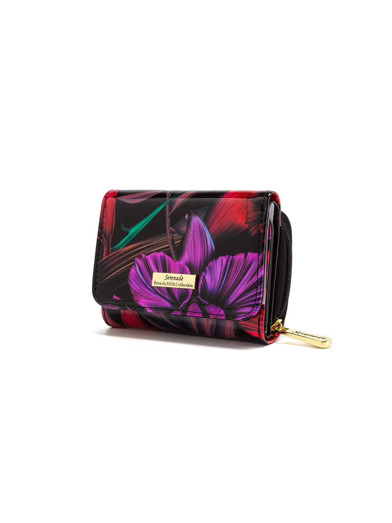ORCHID SML PATENT LEATHER WALLET WITH RFID-WSF1503