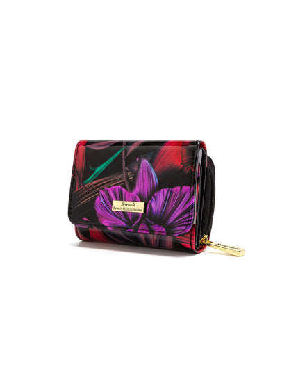 ORCHID SML PATENT LEATHER WALLET WITH RFID-WSF1503