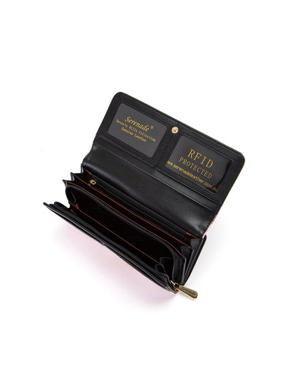 ZAHIRA  LARGE LEATHER RFID WALLET- WSF1701
