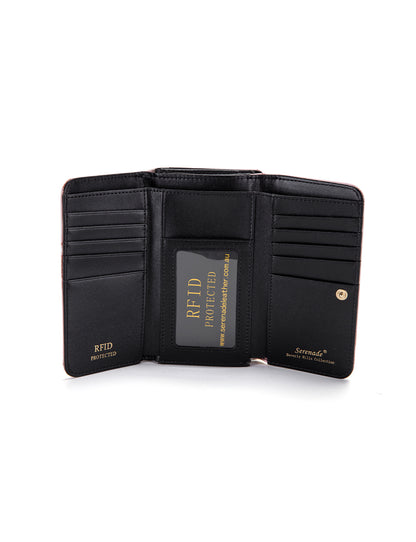 ZAHIRA  MED LEATHER RFID WALLET- WSF1702