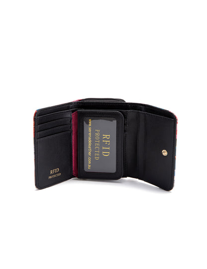 ZAHIRA  SML PATENT LEATHER WALLET WITH RFID- WSF1703