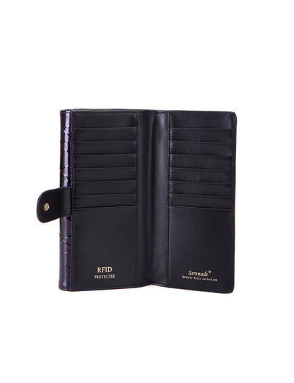 YOLANDA LARGE  PATENT LEATHER WALLET WITH RFID- WSF2701