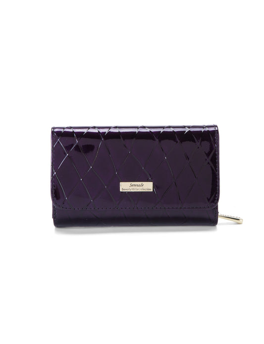 YOLANDA  MEDIUM PATENT LEATHER WALLET WITH RFID-WSF2702