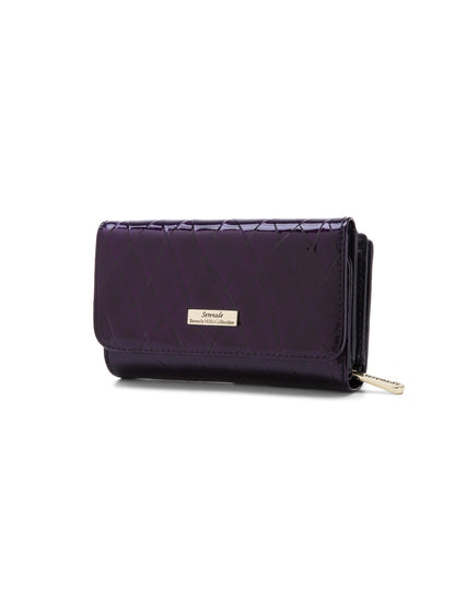 YOLANDA  MEDIUM PATENT LEATHER WALLET WITH RFID-WSF2702