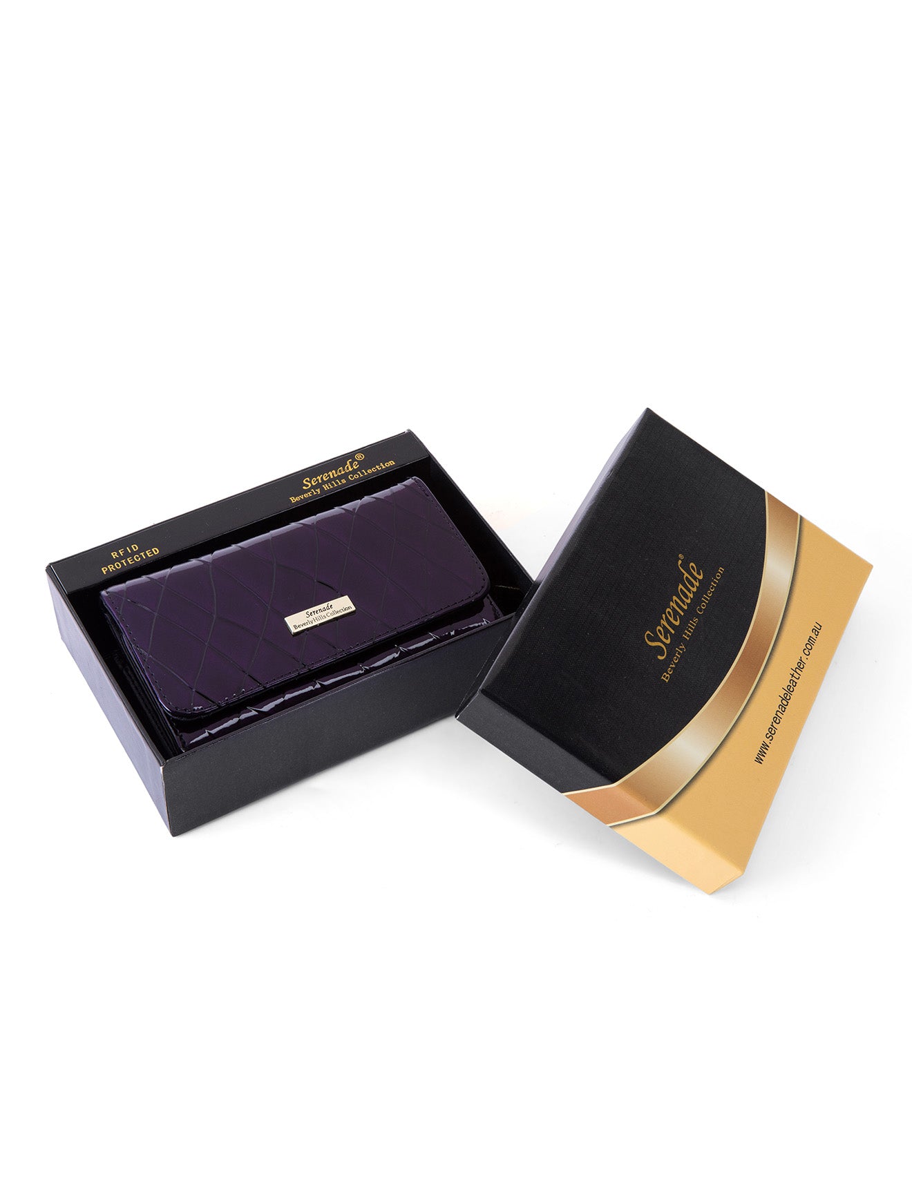 YOLANDA  MEDIUM PATENT LEATHER WALLET WITH RFID-WSF2702