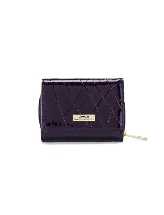 YOLANDA SML PATENT LEATHER WALLET WITH RFID-WSF2703