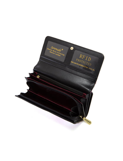 CHARLOTTE LARGE  PATENT LEATHER WALLET WITH RFID- WSF3001